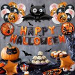 Halloween Balloon Party Banner Decoration Set-bat