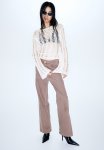 Wide High Jeans - Brown