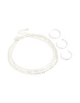 Silver Smooth Chain Anklet & Toe Rings Pack