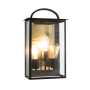 Miso Trio Metal And Glass Outdoor Wall Light Black