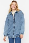 Modest Regular Fit Denim Jacket - Blue