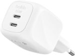 Belkin Boostcharge 50W 2-PORT Usb-c Gan Wall Charger - White