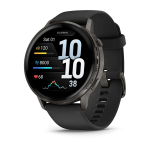 Garmin Venu 4 - 45MM - Slate Bezel With Black Silicone Band