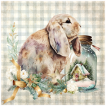 Tear Resistant Deco Print Christmas Bunny Globe