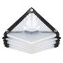 Garden Camping Heavy Duty Clear Pe Tarpaulin With Eyelets - 10.5M