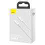 Baseus Superior Charging Cable C-C 100W White 1M