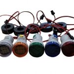 AIL-22-G 20-500V 0-100A Volt ammeter Green 22MM