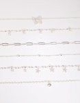 Silver Star & Pearl Choker 6-PACK