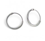 E23-C8176 - 925 Sterling Silver Hoop Earrings 12MM Suitable For School