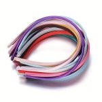 10PCS 10MM Bright Satin Headband Base Blank Bezel Setting For Hair Accessories Jewelry Making Diy Headband Elastic Hair Hoop Ban