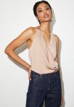 Draped Cowl Shell - Brown