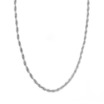 Sterling Silver Classic Rope Necklace