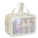 Hosicron Travel Toiletry Bag For Women Matte Translucent Toiletry Bag With Handy Handle Makeup Cosmetic Organizer Bag For Travel