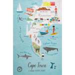Map Of Cape Town Tea Towel
