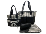 Diaper Bag 4PC Set - Stripes