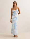Violet Strappy Slip Dress - 16 Riviera Swirl