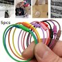 5pcs Stainless Steel Carabiner Keychains - Durable Quick-Release Clips For Outdoor Adventures