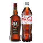 Red Heart Rum 750ML & Coke Lite 1L - 1