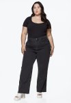 Curvy Fit Wide Ultra High Jeans - Black