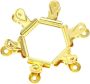 10PCS Golden Metal Electroplated Hinge Clips Paper Clamp Binder Clips