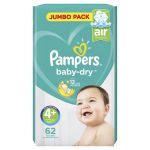 Pampers Active Fit Size 4+ 10-15KG Diapers 62 Pack