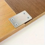 20PCS 1SET Straight Piece Four Hole Angle Code One Line Flat Plate Fixed Code Countersunk Head Screws For Furniture Wood Shelves