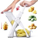 Once For All Safe Vegetable Slicer For Kitchen Professional Mandoline Slicer For Food Potato Slices Thickness Adjustable 0.1-8 M
