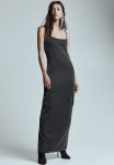 Shimmering Bodycon Dress - Dark Grey & Glittery
