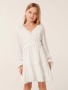 Everly Teen Lace Trim Dress - 16 / White Cloud