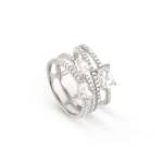 Colour Wave Ring White Stones