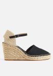 Wedge-heeled Espadrilles - Black
