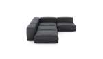 Four Module Corner Sofa - Leather - Dark Grey - 241CM X 346CM