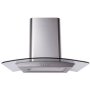 U900SCG Curved Glass Chimney Cookerhood 900MM S/steel