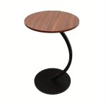 Blackround Pedestal Side Table - Modern Accent Coffee Table For Living Room