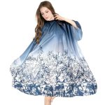 Salon Cape Blue Abstract Design Polyester & Pvc Hook & Loop