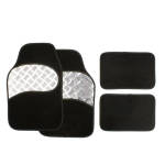 4 Piece Universal Wool Car Carpet - Grey