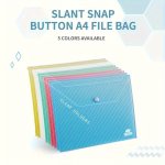 8 21 24PCS 1MM A4 Transparent Colored Plastic Envelope File Bags Waterproof Large Capacity Storage - Organize And Protect Your O