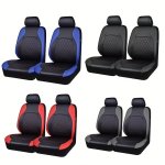 Fit Faux Leather Car Seat Covers - 5PCS Set All-weather Sponge Padding Easy Clean Hand dry Washable