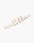 Goldair Gold Plated Multicoloured Cubic Zirconia Earrings 6-PACK