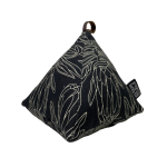 Small Line Protea Parchment On Charcoal Doorstop