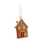 Gingerbread House With White Roof Large 7.5X12X3CM