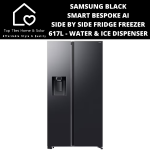 Samsung Black Smart Bespoke Ai Side By Side Fridge Freezer - 617L