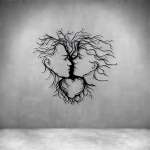 Couple Tree Art - Grey L 600 X H 600MM
