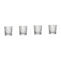 4 Pack - 300ML Glass Twisted Band Whiskey Tumbler - Transparent
