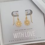 Kay Gold - Gold Plated 925 Sterling Silver Cz Dangle Earrings Size: 10MM