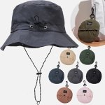 1PC Outdoor Casual Waterproof Sunscreen Bucket Hat For Fishing Hiking Camping