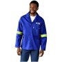Artisan Premium 100% Cotton Jacket - Reflective Arms - Yellow Tape - Royal Blue / 5XL