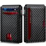 Double-fold Wallet With Money Clip Business Automatic Pop-up Credit Card Holder For Men