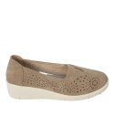 Ladies Cushion Walk Casual Slip Ons - 9 Taupe