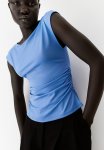 Boat-neck Top - Blue